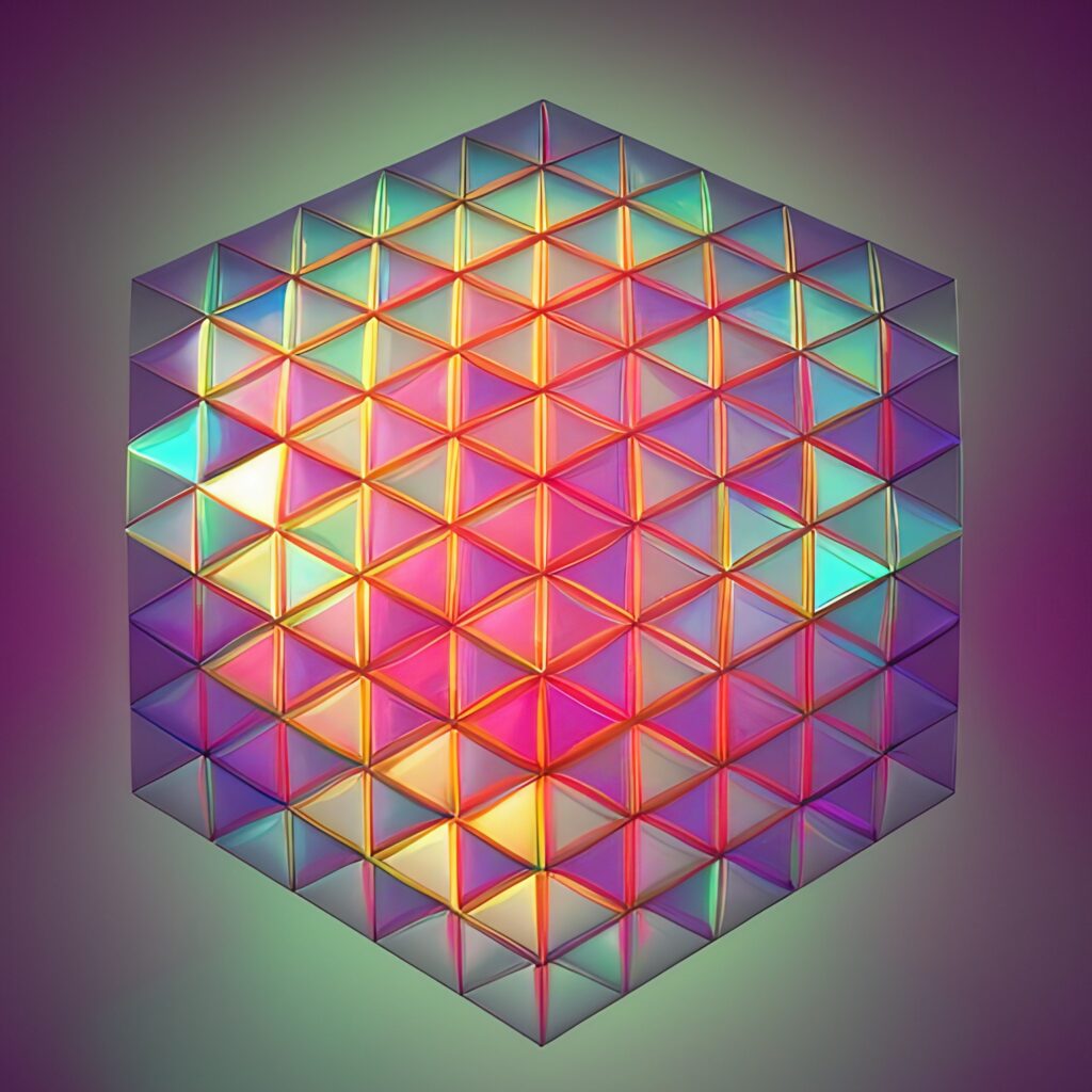 3D AI ART: Green, Purple, Teal 3D AI ART: Green, Purple, Teal
