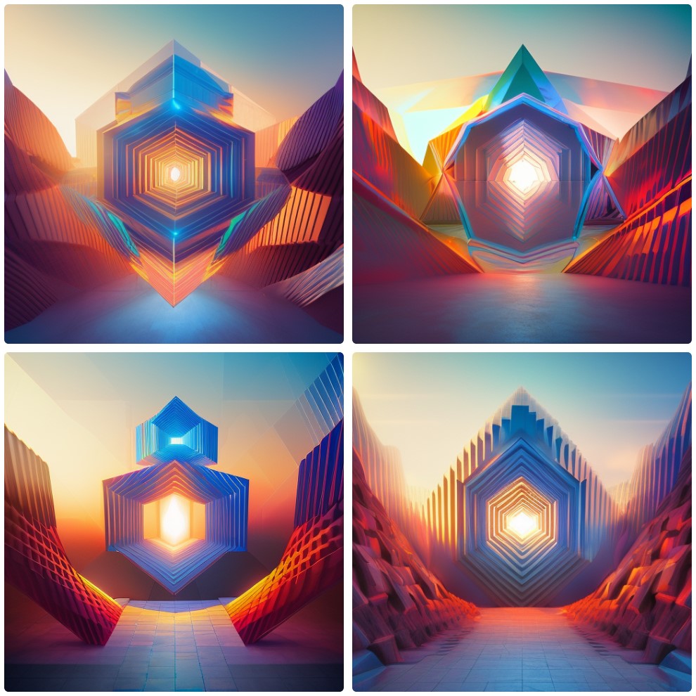 ALPHA CENTAURI MORPHING: Blue, Red, Orange. Pink