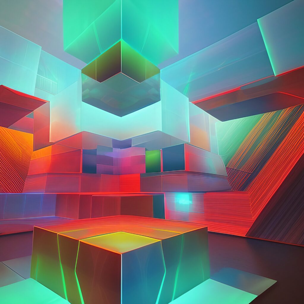 ANOTHER DIMENSION: Yellow, Orange, Red, Purple, Blue, Teal