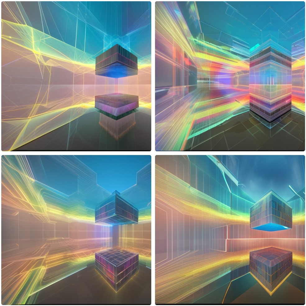 INSIDE GEOMERTY: Blue, Yellow, Green, Orange INSIDE GEOMERTY: Blue, Yellow, Green, Orange