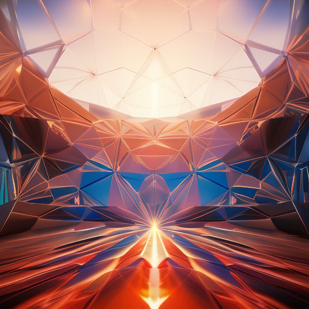 MULTIDIMENSIONAL PRESENCE, Pink, Red, Blue